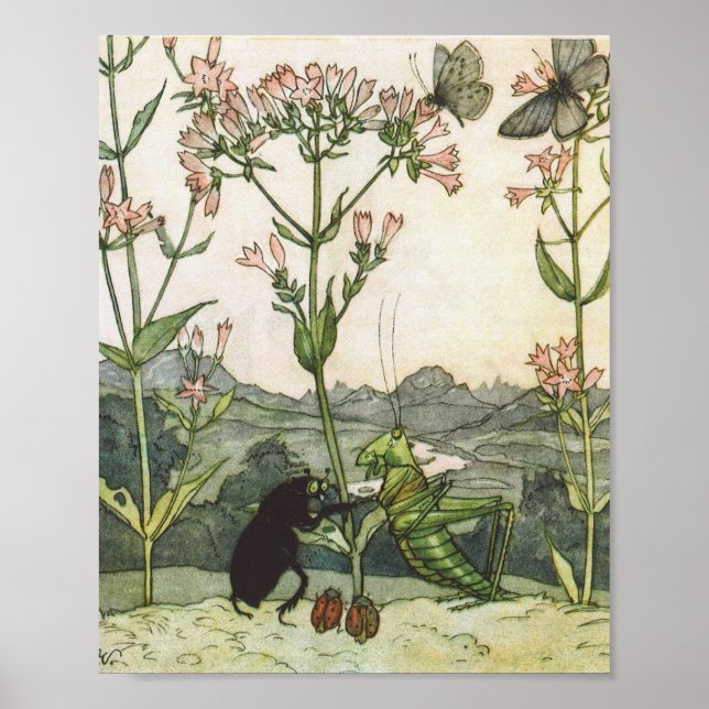 Ilustração Vintage de Poster Else Wenz-Vietor (Frente)