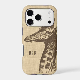 Ilustração Vintage Giraffe Personalizada