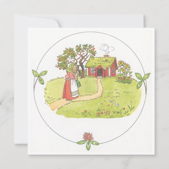 Ilustração Vintage, Pequena Velhinha Elsa Beskow (Frente)