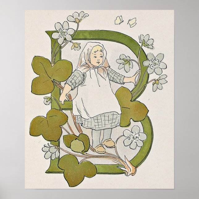 Ilustração Vintage por Ottilia Adelborg Poster (Frente)