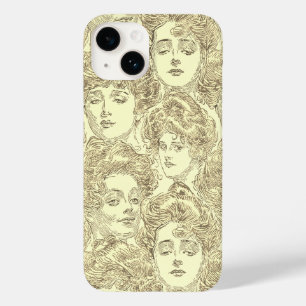 Ilustração vitoriana de Gibson, sépia gold