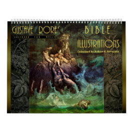 Ilustrações da bíblia do calendário de parede