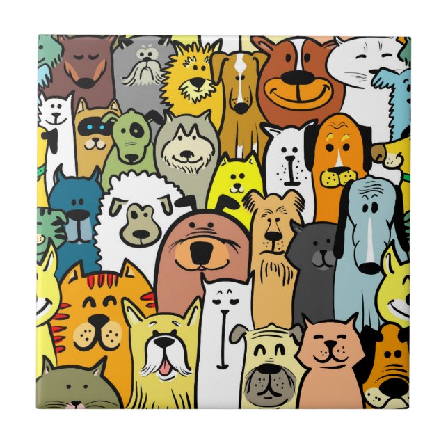 Ilustrações de Cães e Gatos Animados (Frente)