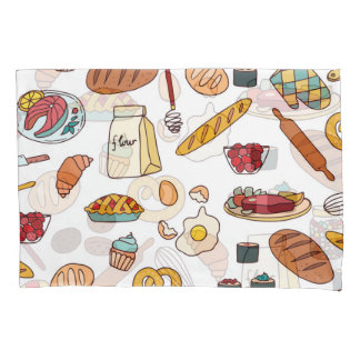 Ilustrações de comida de safra: padrão sem falhas.