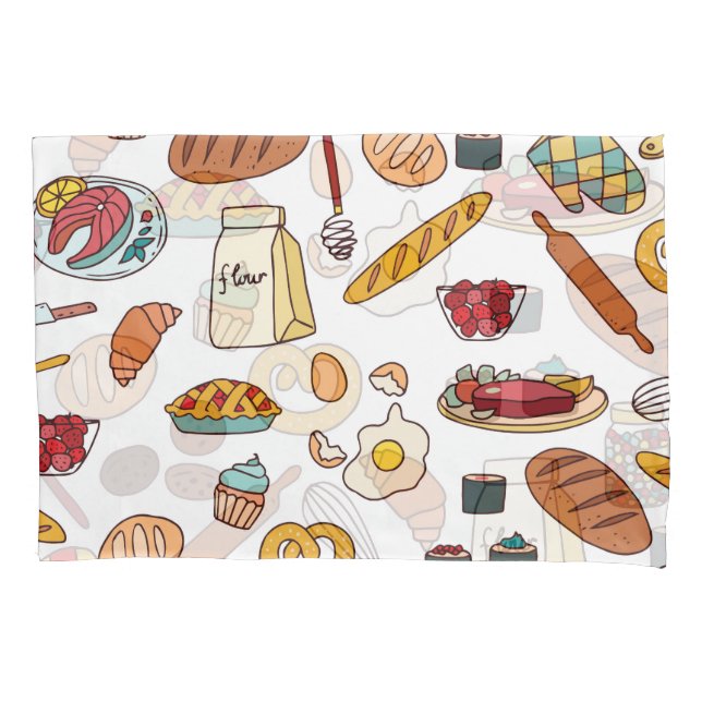 Ilustrações de comida de safra: padrão sem falhas. (Frente)