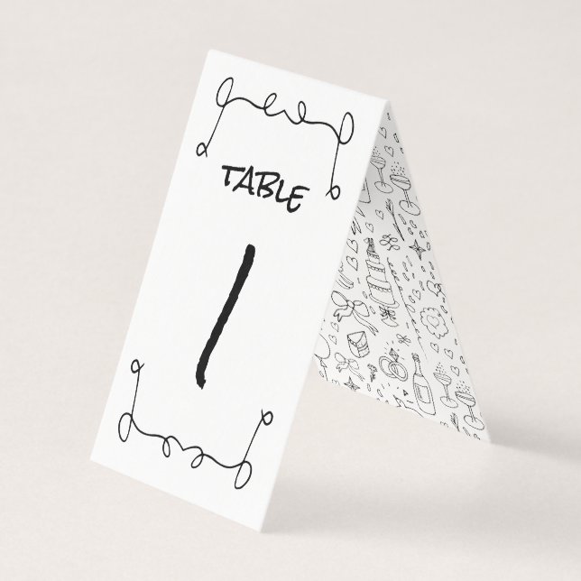 Ilustrações de Dodle Casadas em Preto e Branco (Frente)