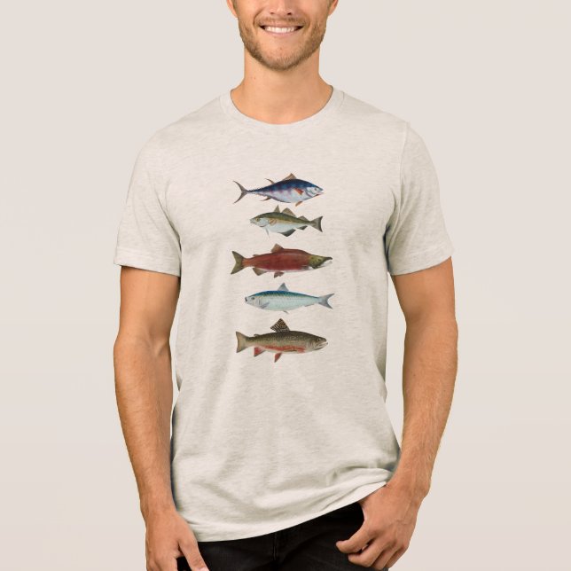 Ilustrações de Peixes Vintage (Frente)