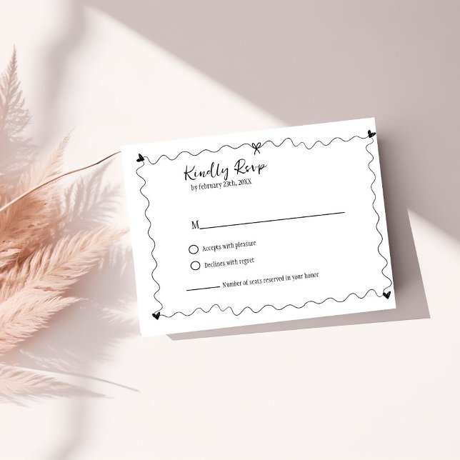 Ilustrações Scribble desenhadas à mão RSVP de Casa (Criador carregado)