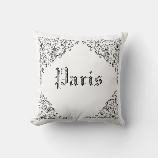 Ilustrações vintage francesas de Paris - Almofadas (Frente)