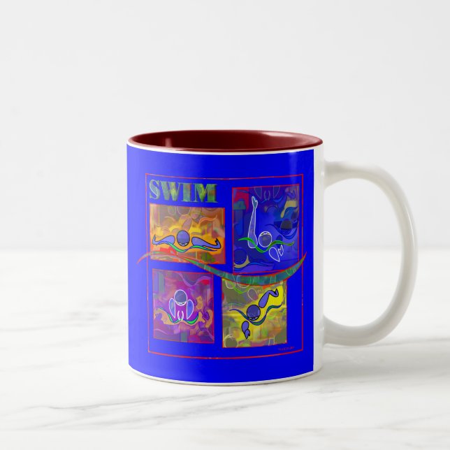 IM caneca colorida da natação da manhã (Direita)