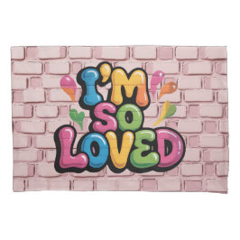I'm So Loved Graffiti Tag in Light Pink Brick