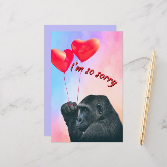 "I'm so sorry" Papiervel (Frente/Verso In Situ)