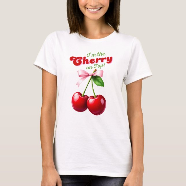 I'm the Cherry on Top - Kirschen mit rosa Schleife (Frente)