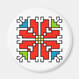 Imã М0041 Magnet motif búlgaro motif shevitsa red