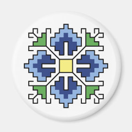 Imã М0065 Motif folk búlgaro Magnet shevitsa azul
