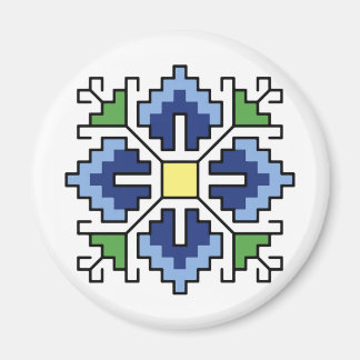 Imã М0065 Motif folk búlgaro Magnet shevitsa azul