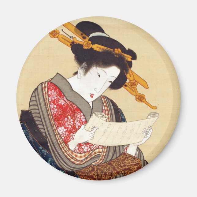 Imã 女, 国 貞 Mulher, Kunisada, Ukiyo-e (Frente)