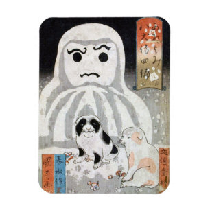 Ímã 子 犬 雪 だ る ま, と, 国, Puppies & Snowman, Kuniyoshi, U