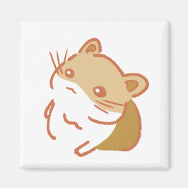 IMÃ 手のひらサイズ＆オレンジビビッドハムスターイラスト