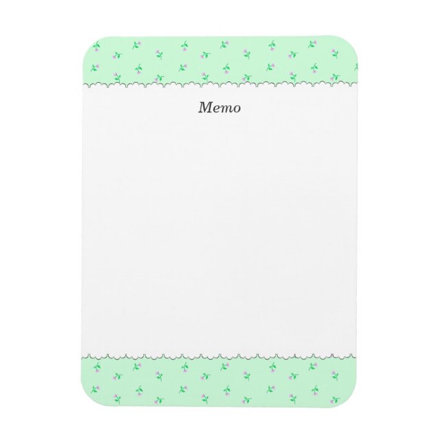 ÍMÃ 文字 カスタマイズ 野ばら　ミントグリーン　マグネット (Vertical)