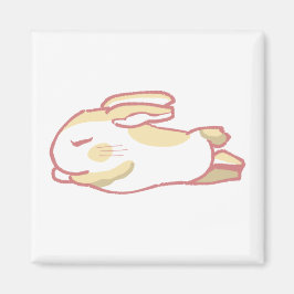 IMÃ 春らしい濃い桃色＆伸びをするうさぎイラスト