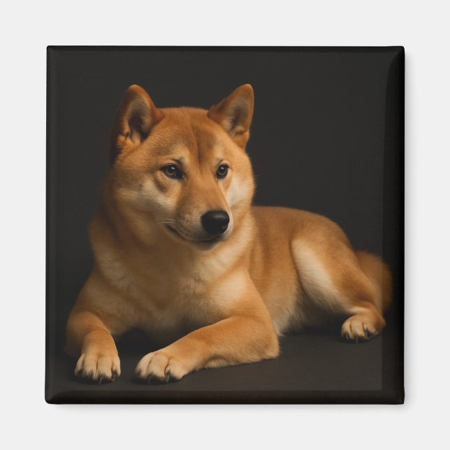 Imã 柴犬ポートレート – Shiba Inu Art (Frente)