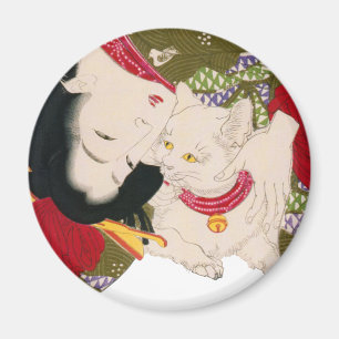 Imã 猫が好き, 芳年 eu amo gatos, Yoshitoshi, Uki