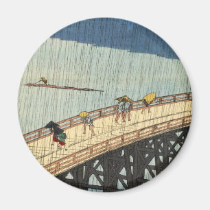 Imã 突然の雨, chuva repentina do 広重, Hiroshige