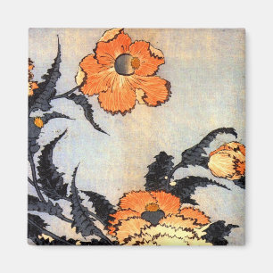 Imã 芥 子 花, 北 斎 Poppies, Hokusai, Ukiyoe