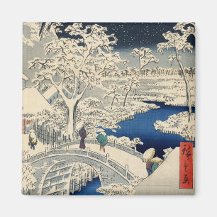 Imã 雪の太鼓橋, ponte nevado do cilindro do 広