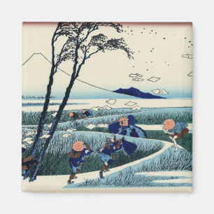 Imã 駿州江尻, opinião Monte Fuji do 北斎 de Eji
