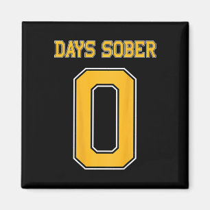Imã 0 Dias Sóbrio Jersey Hockey Pé Bola Engraçado Bebe
