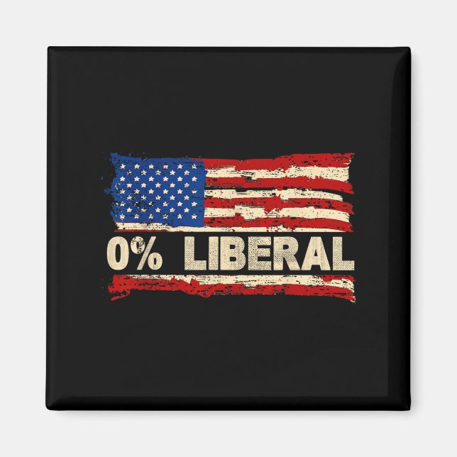 Imã 0% Liberal Zero Percent Liberal Republican Flag  (Frente)