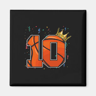 Imã 10º aniversário Bysketbyll Grande Número 10 anos