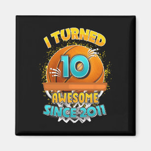 Imã 10º Aniversário de Basquete Eu Tornei-me Um Gif De