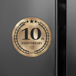 Imã 10º aniversário de negócios Dourado