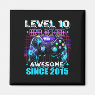 Imã 10º Aniversário Nível 10 Jogador 10 anos Vídeo Gam