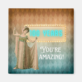 Imã 100º Aniversário Frigorífico de Aniversário do Can