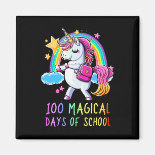 Imã 100º Dia da Escola Unicórnio 100 Dias Mágicos Rain