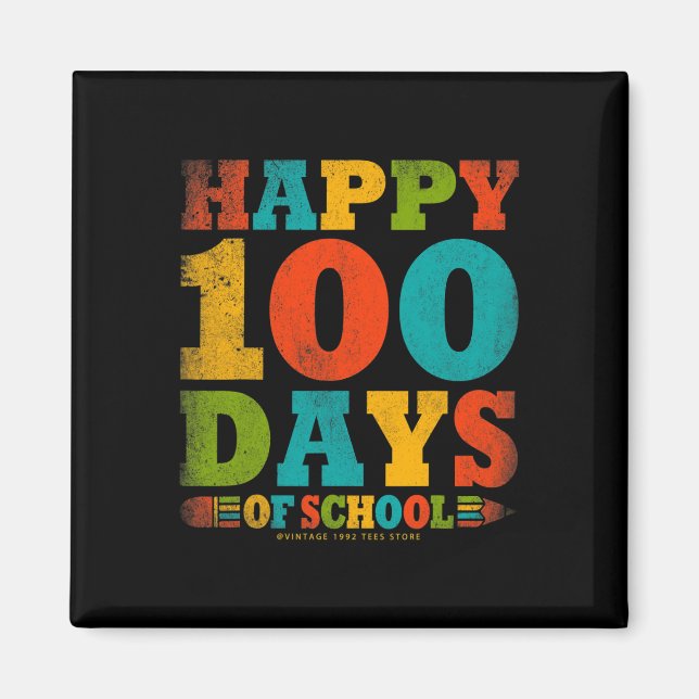 Imã 100º Dia De Camisas Escolares Professores De Volta (Frente)
