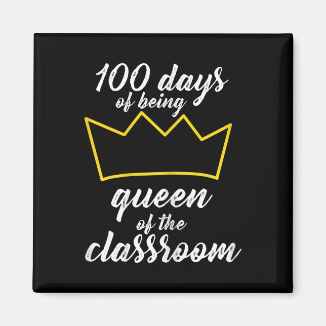 Imã 100º Dia de Design escolar para Professores e Estu (Frente)