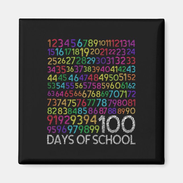 Imã 100º Dia de Professores Crianças 100 Dias de Matem (Frente)