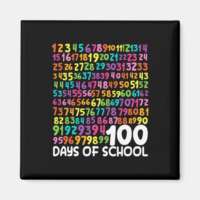 Imã 100º Dia de Professores Crianças 100 Dias de Matem (Frente)
