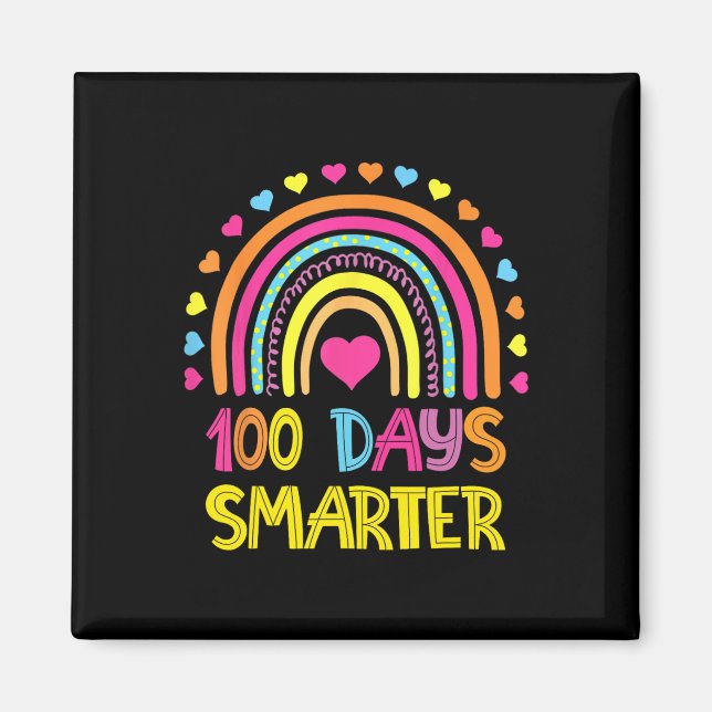 Imã 100º Dia Do Arco-Íris Escolar 100 Dias Mais Inteli (Frente)