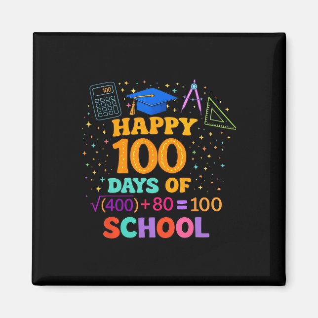 Imã 100º Dia Do Professor Da Escola 100 Dias Fórmula M (Frente)