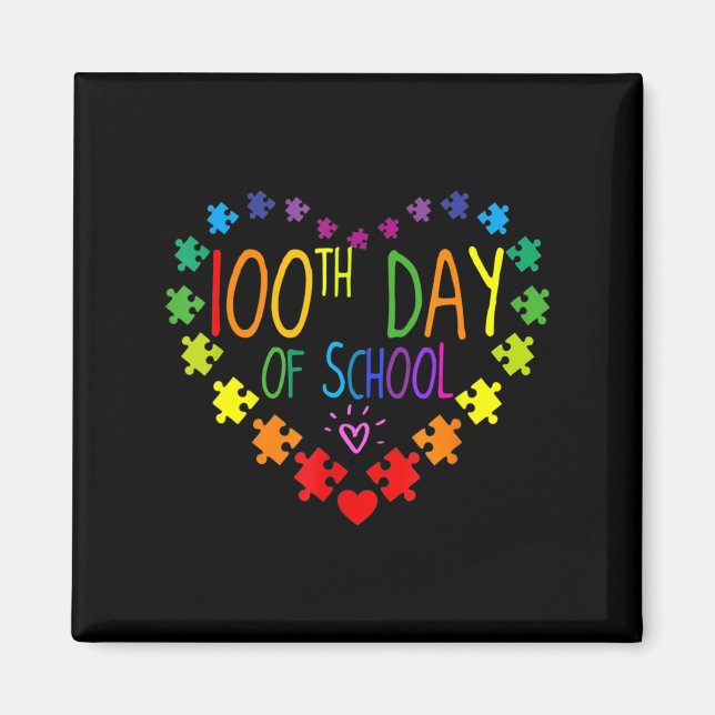 Imã 100º Dia do Professor de Autismo Escolar (Frente)
