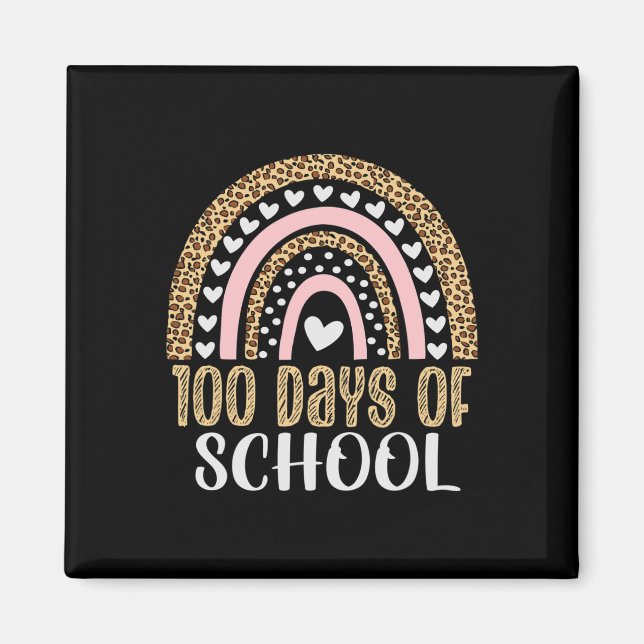 Imã 100º Dia Do Professor Escolar 100 Dias Arco-íris L (Frente)