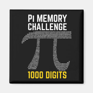 Imã 1000 Dígitos Do Desafio De Memória Pi - Pi Day