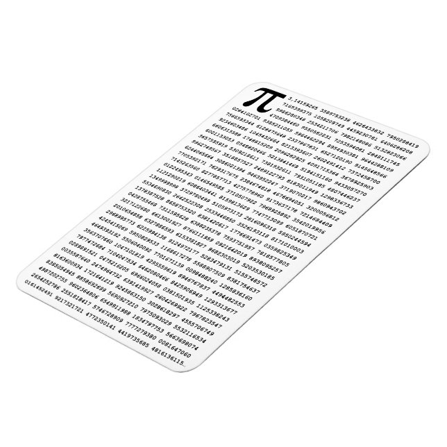 Ímã 1000 Primeiro Dígitos Número Pi | Símbolo matemáti (Left Side)