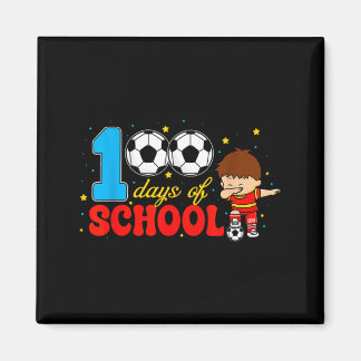 Imã 100 Days Of School Dabbing Boy Soccer 100 Days Sma